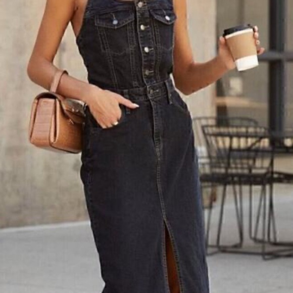 Universal Thread Blue Denim Midi Dress NWOT - Picture 2 of 2